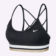 Load image into Gallery viewer, Nike Indy Women's Light-Support Sports Bra - BLACK/WHITE/METALLIC GOLD/WHITE