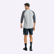 Load image into Gallery viewer, The Brave - Men's Adventure Raglan Shirt - Light Grey Marle/Charcoal Marle