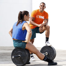 Load image into Gallery viewer, The WOD Life - Men's Classics Flux T-Shirt - Golden Poppy/White