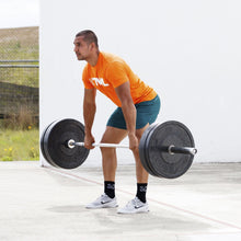Load image into Gallery viewer, The WOD Life - Men's Classics Flux T-Shirt - Golden Poppy/White