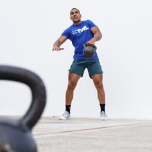 Load image into Gallery viewer, The WOD Life - Men's Classics Flux T-Shirt - Surf Blue/White