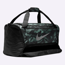 Load image into Gallery viewer, Nike - Brasilia Printed Training Duffel Bag - Medium - LIGHT SMOKE GREY/BLACK/METALLIC COOL GREY
