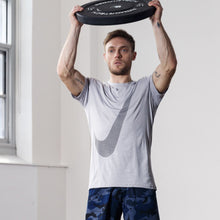 Load image into Gallery viewer, Nike Breathe - Men&#39;s Short-Sleeve Hyper Dry Training Top - Vast Grey/Atmosphere Grey/Black
