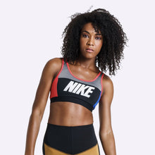 Load image into Gallery viewer, Nike Sport - Women&#39;s Distort Classic Medium Support Bra - Carbon Heather/Game Royal/White
