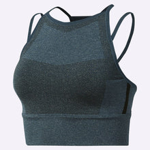 Load image into Gallery viewer, Reebok - Women&#39;s CrossFit MyoKnit Bra - Blue Hills/Black
