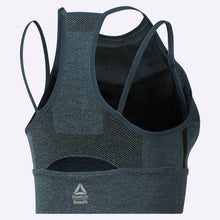 Load image into Gallery viewer, Reebok - Women&#39;s CrossFit MyoKnit Bra - Blue Hills/Black
