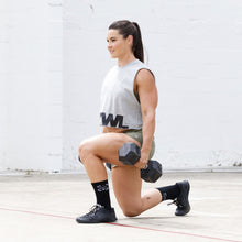 Load image into Gallery viewer, The WOD Life - Women's Classics Slash Crop Tank - Light Grey
