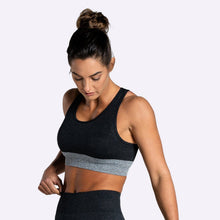Load image into Gallery viewer, The WOD Life - Women's Endure Seamless Bra - Black/Charcoal Marl
